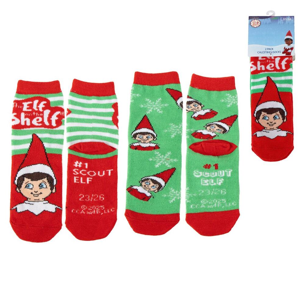 set 2 pares calcetines the elf on the shelf