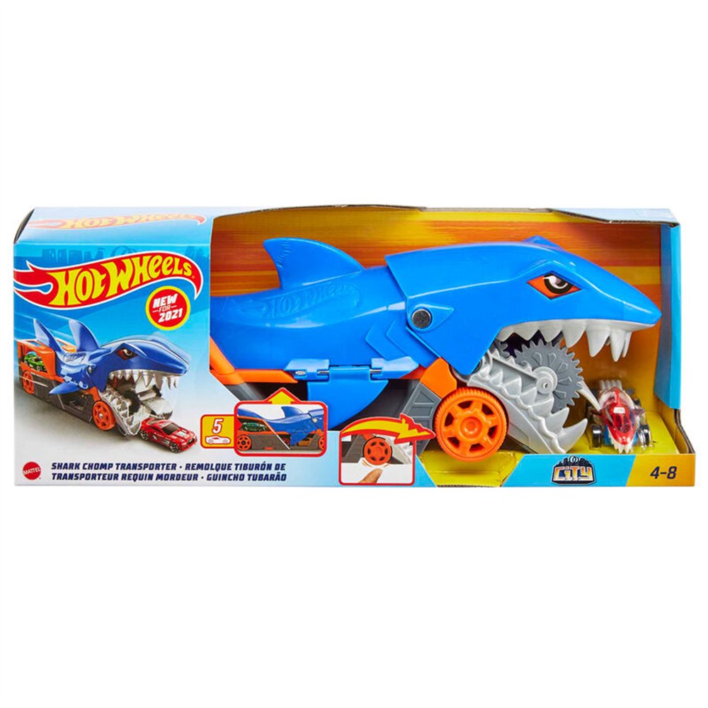 remolque tiburon mastica coches hot wheels