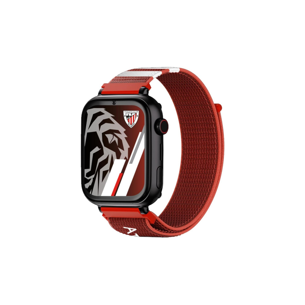 save family plus smartwatch ed. athletic club bilbao con gps y llamada negro correa tela roja no incluye sim