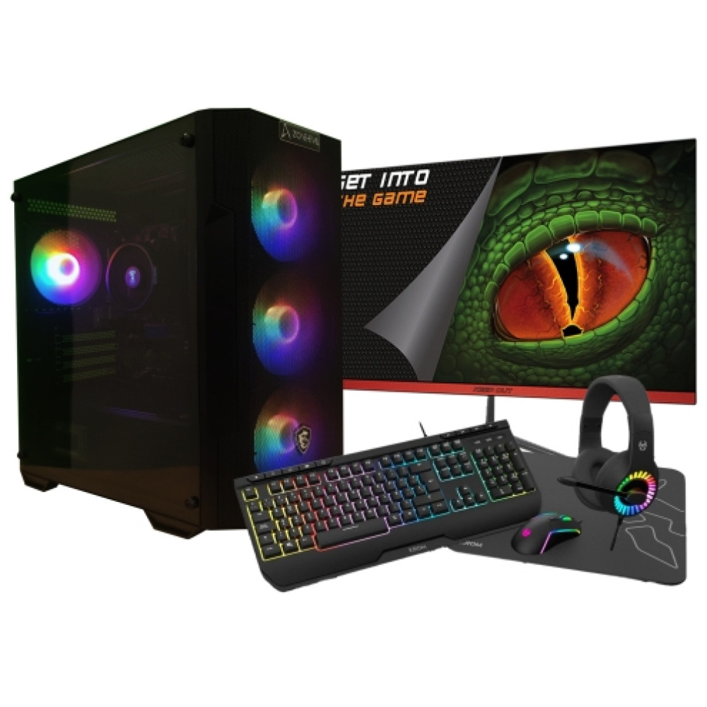 zone evil amd ryzen 5 4650g/16gb/2 tb nvme/monitor 24