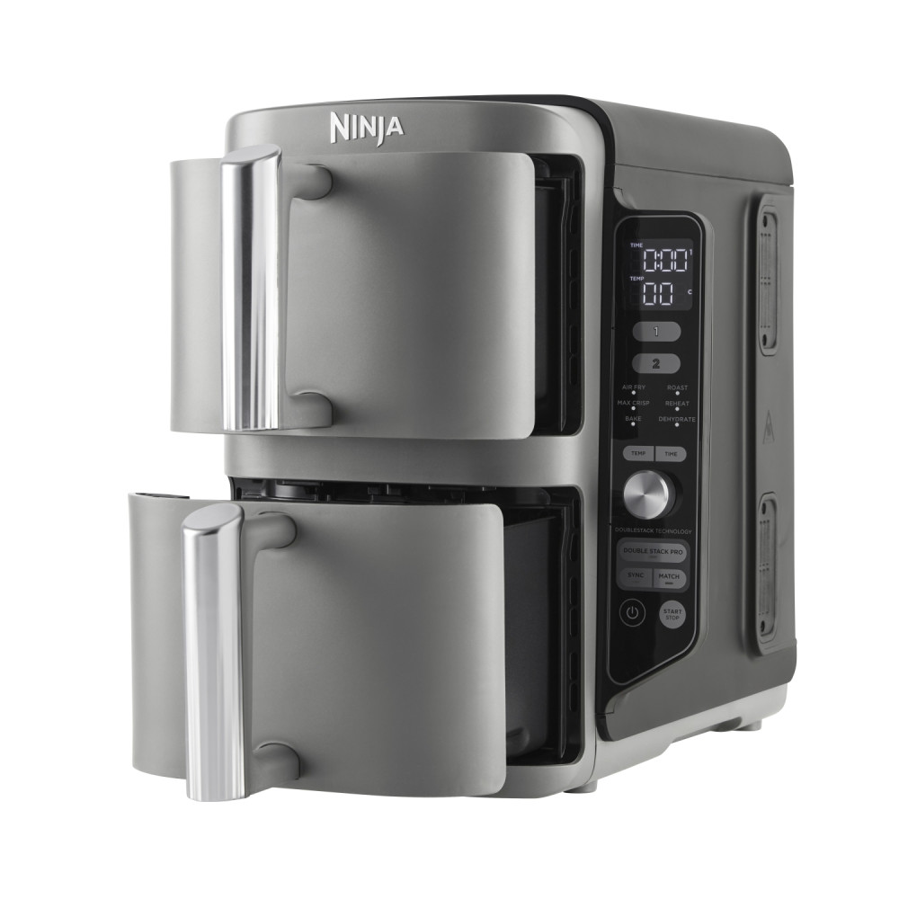 ninja sl400eu freidora doble 9,5 l 2470 w freidora de aire caliente negro, gris