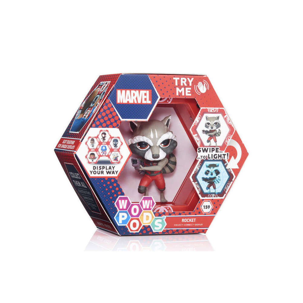 figura led wow! pod rocket raccoon marvel