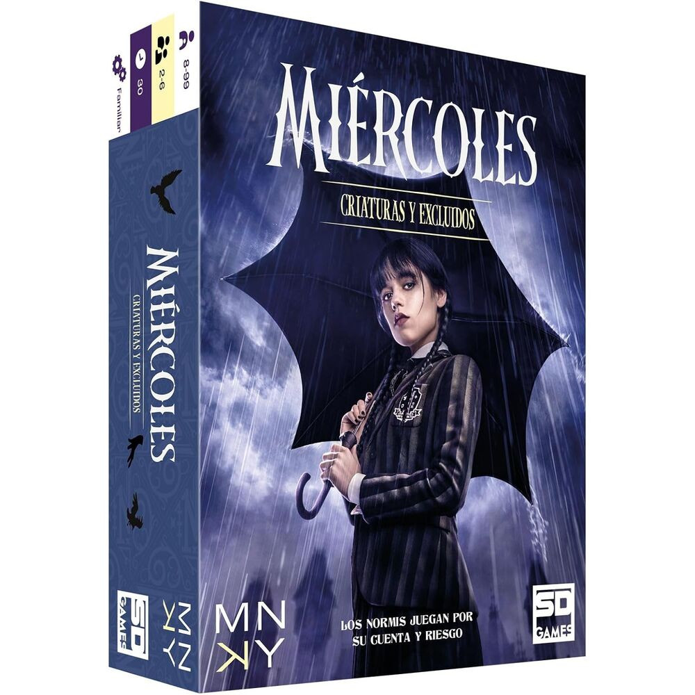 juego de cartas criaturas y excluidos miercoles wednesday español