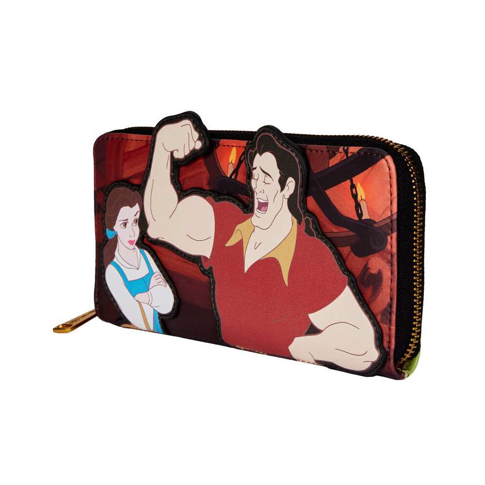 cartera villanos escena gaston la bella y la bestia disney loungefly