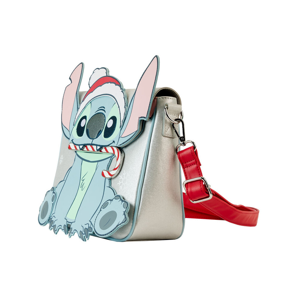 bolso glitter holiday stitch disney loungefly
