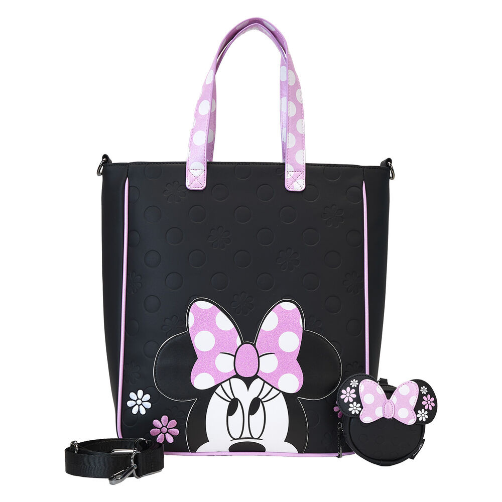 bolso + monedero floral rock the dots minnie disney loungefly