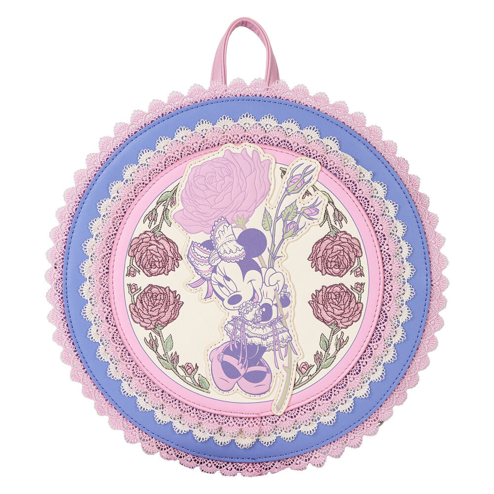 mochila floral minnie disney loungefly 23cm