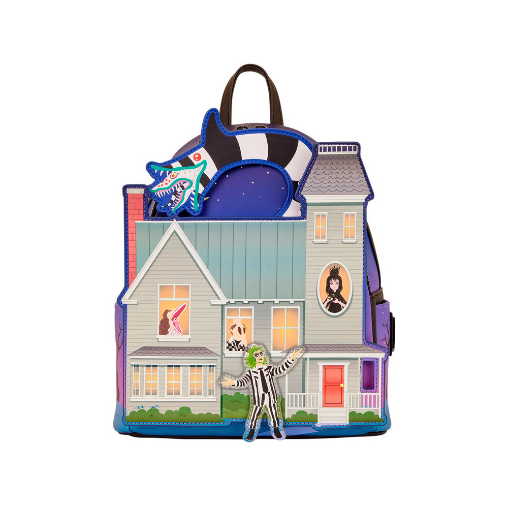 mochila beetlejuice loungefly 26cm