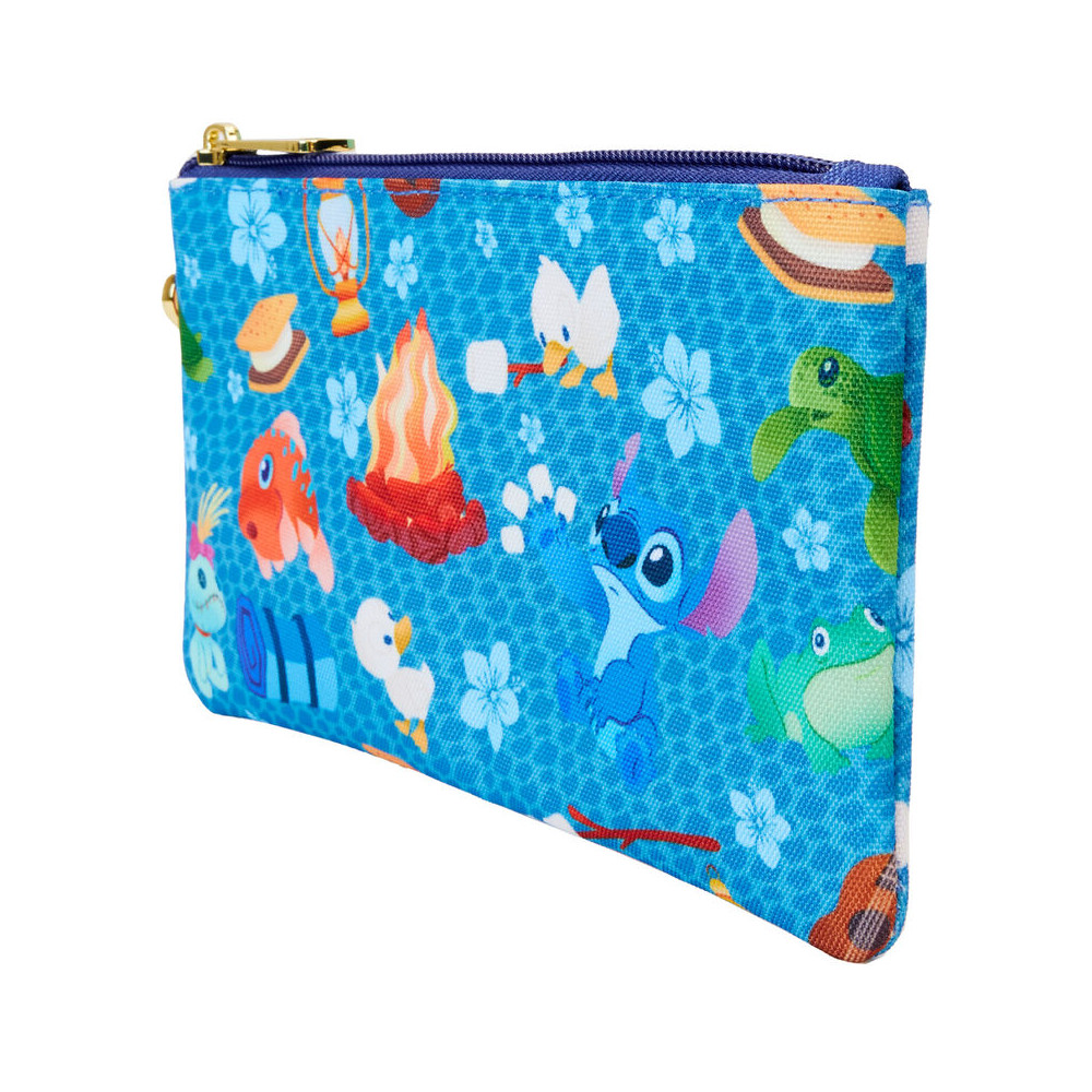 cartera nylon camping cuties stitch disney loungefly