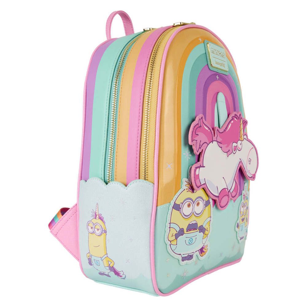 mochila fluffy unicorn minions loungefly 30cm