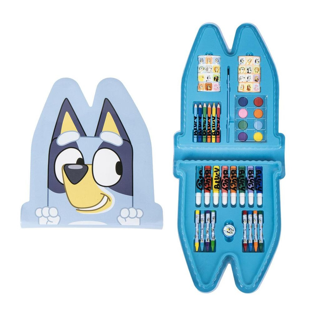 set papeleria coloreable bluey
