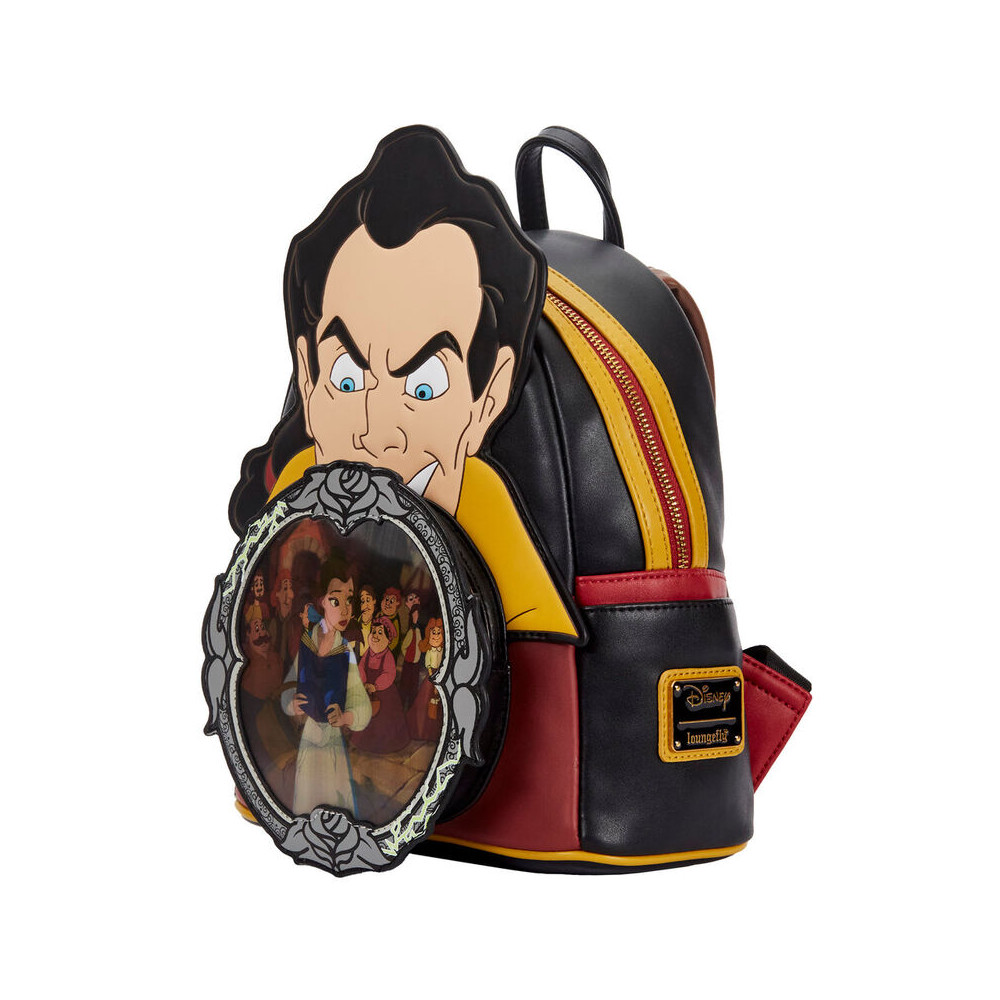 mochila villanos escena gaston la bella y la bestia disney loungefly 26cm
