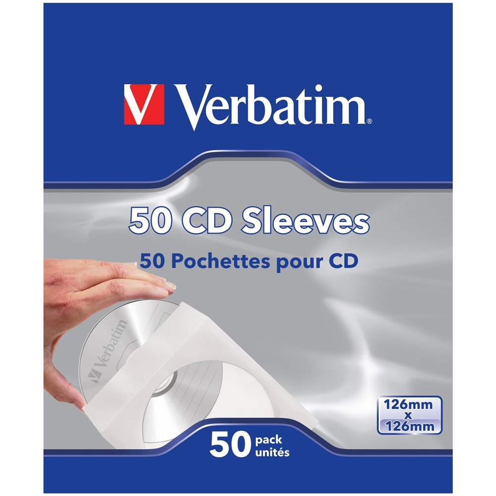 verbatim fundas de cd, paq 50