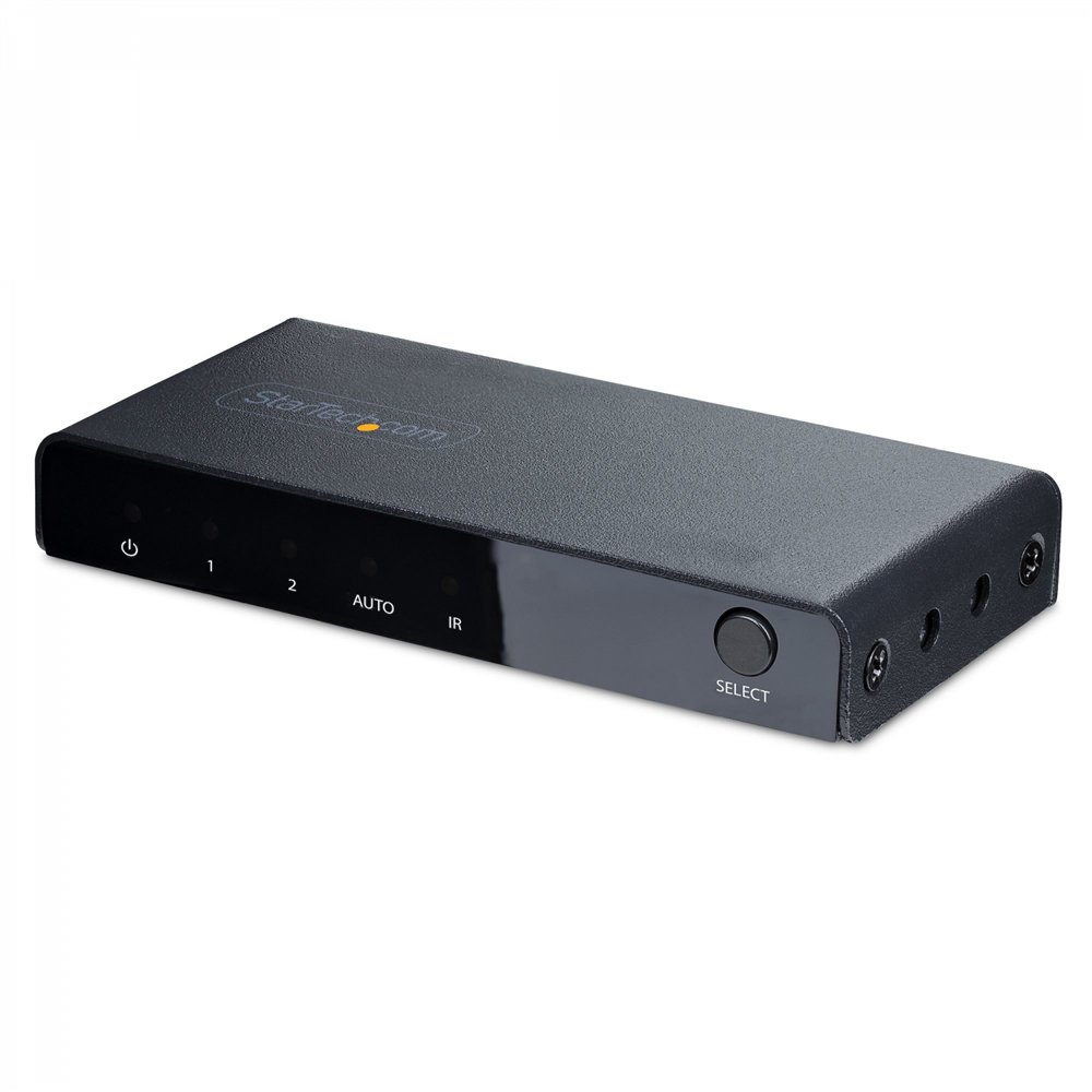 startech.com switch conmutador hdmi de 2 puertos de 8k - selector hdmi 2.1 uhd de 4k a 120hz/8k 60hz - hdr10+ - adaptador de ali