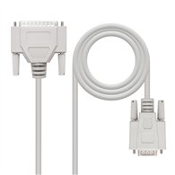 Cable Serie Null Modem Db9/h-db25/m 1.8m Nanocable