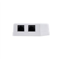 Roseta De Pared Nanocable 2xrj45 Cat.6 Utp White