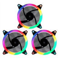 Pack 3 Ventiladores 12cm Unykach Candy 30 Argb Controladora
