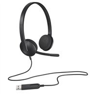 auriculares+ microfono logitech h340 usb black