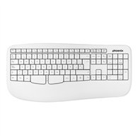 Teclado Phoenix K201 Ergonomico Wireless White