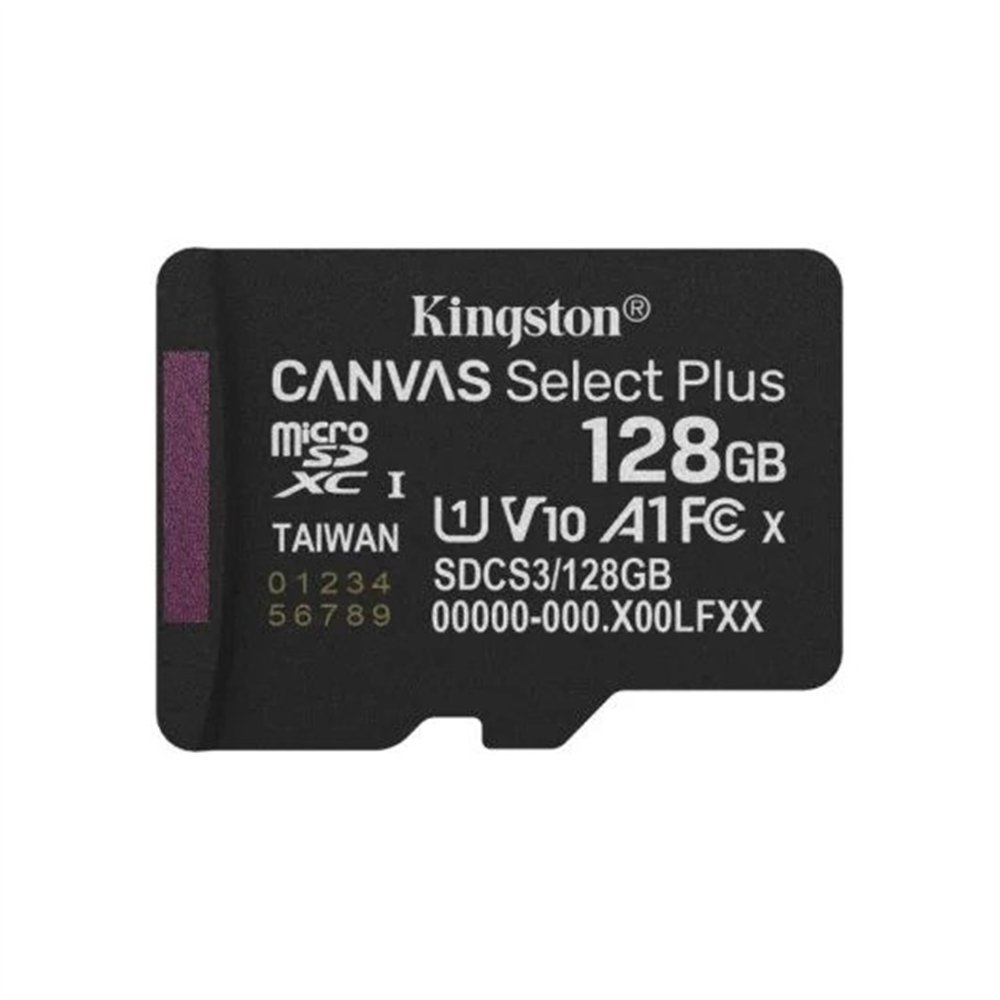 memoria micro sd 128gb kingston xc c10 100mb/s + adaptador sd