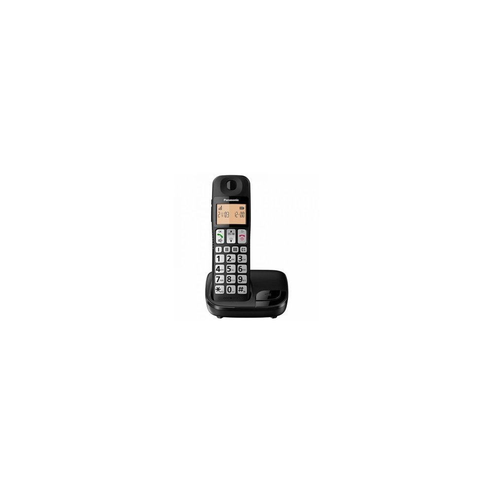 telefono inalambrico dect panasonic identificacion llamadas 50 memorias botones grandes compatible audifonos negro kx-tge310spb