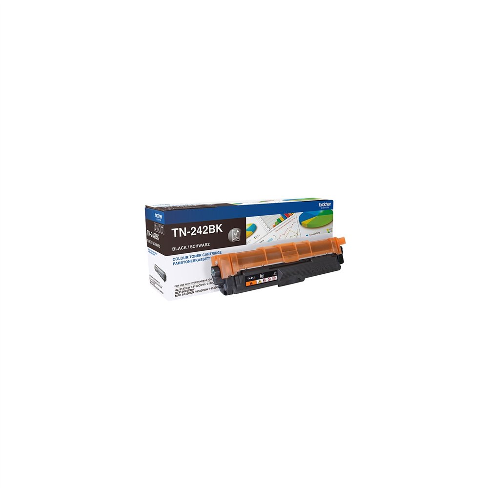 brother tn-242bk cartucho de tóner 1 pieza original negro