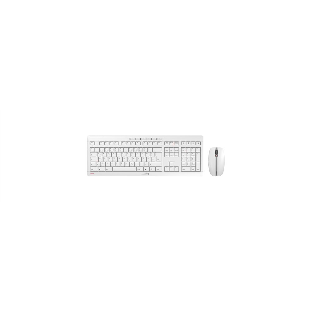 cherry stream desktop teclado rf inalámbrico qwertz alemán blanco