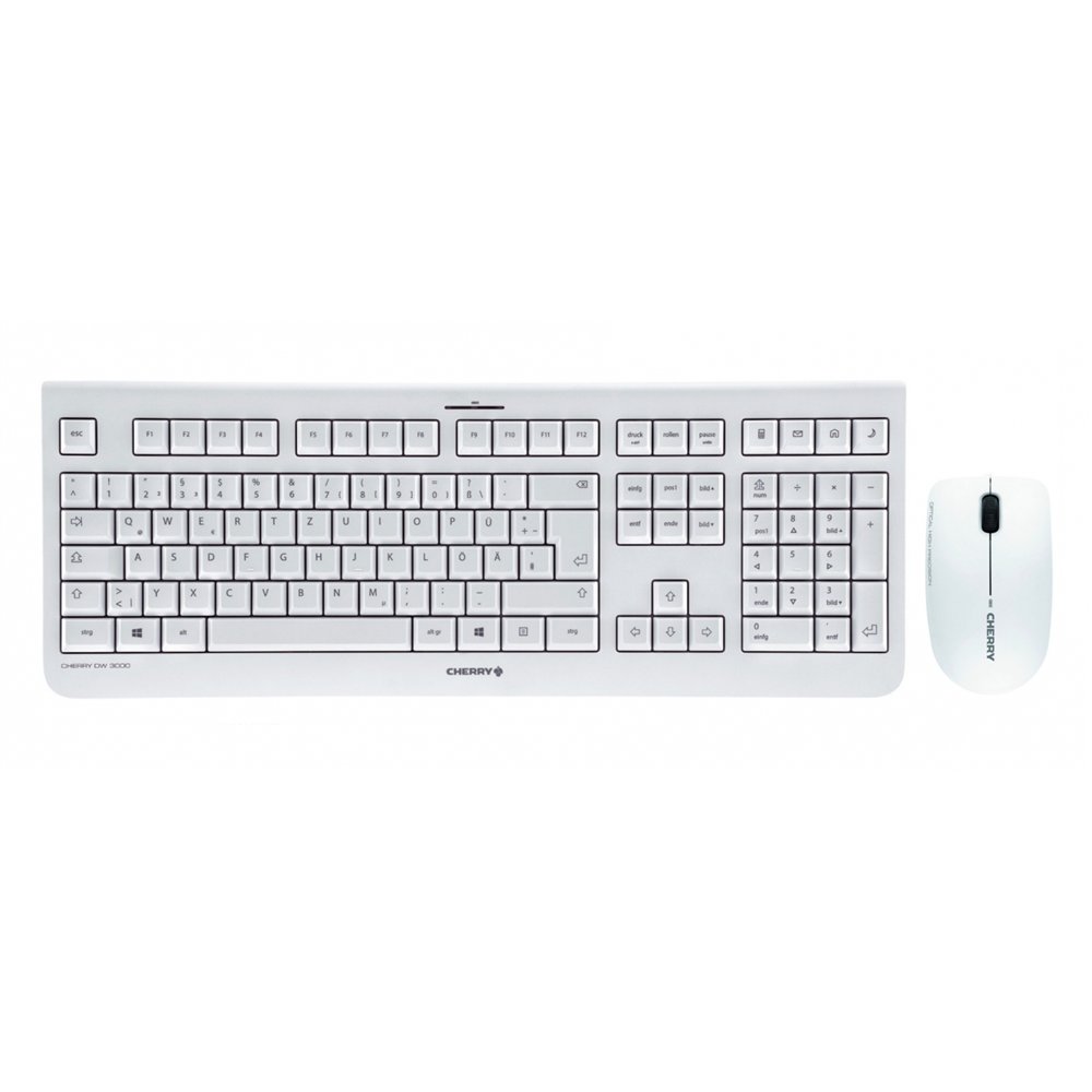 cherry dw 3000 teclado rf inalámbrico qwertz alemán gris