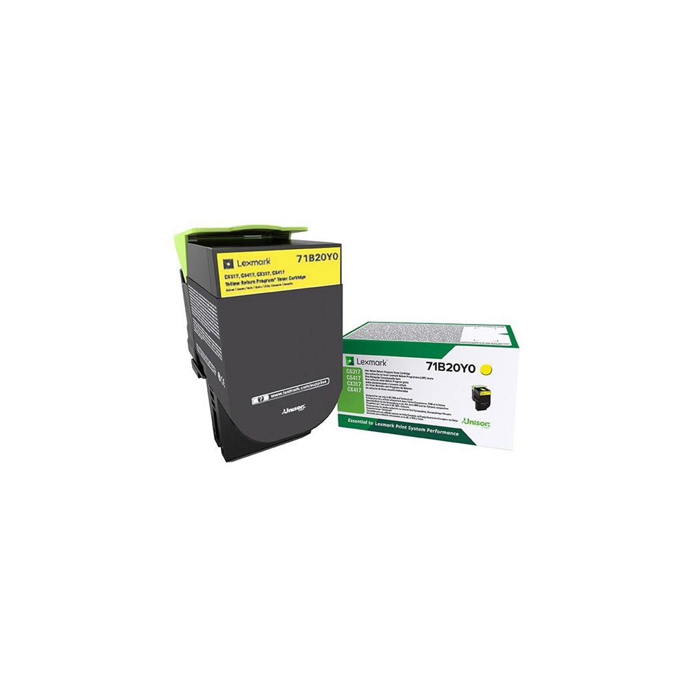 lexmark 71b20y0 cartucho de tóner 1 pieza original amarillo