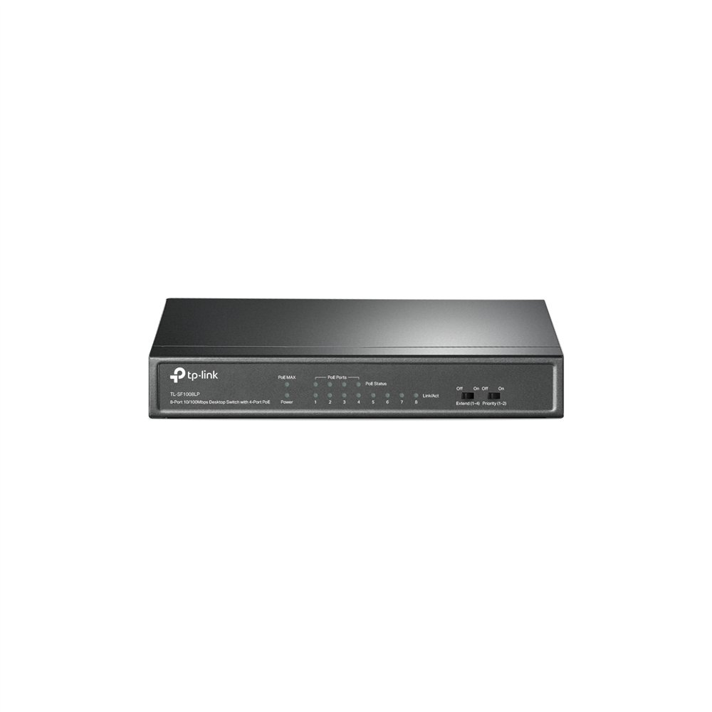 tp-link switch no administrado fast ethernet (10/100) energí­a sobre ethernet (poe) negro