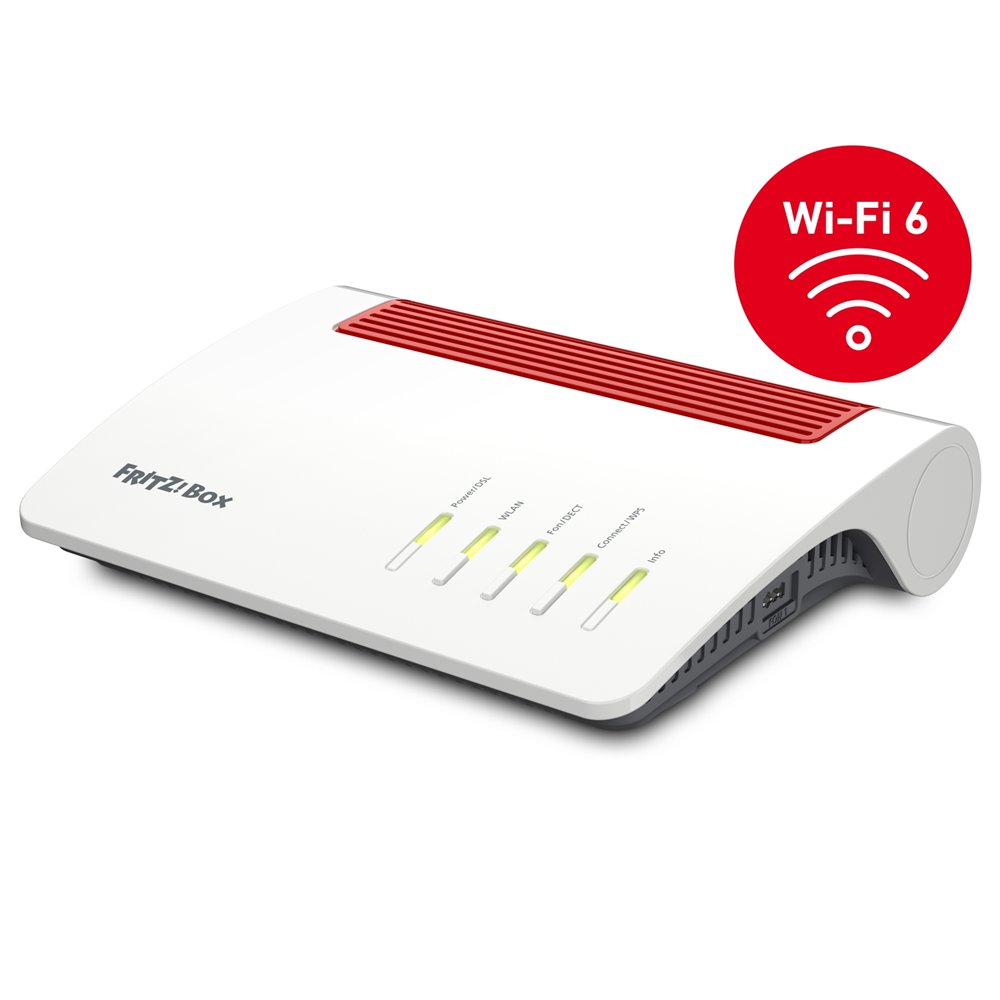 fritz!box 7590 ax router inalámbrico gigabit ethernet doble banda (2,4 ghz / 5 ghz) blanco