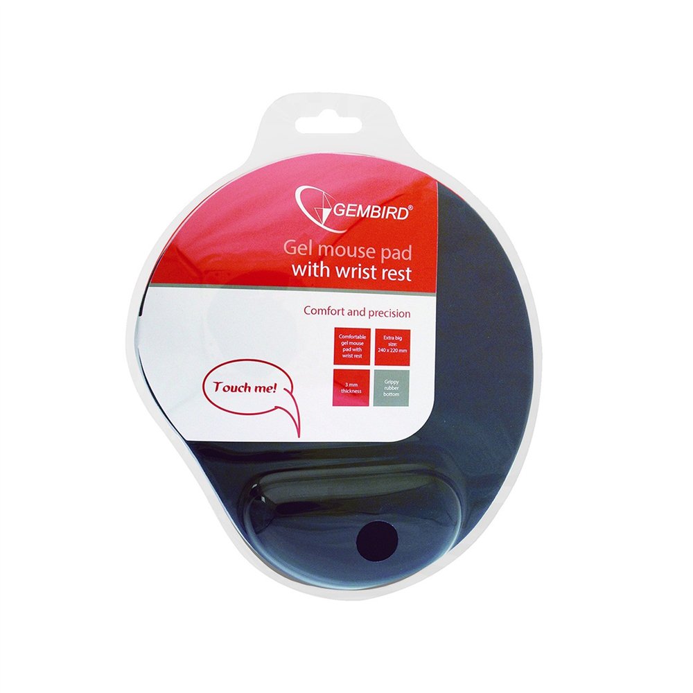 gembird mp-gel-black alfombrilla para ratón negro