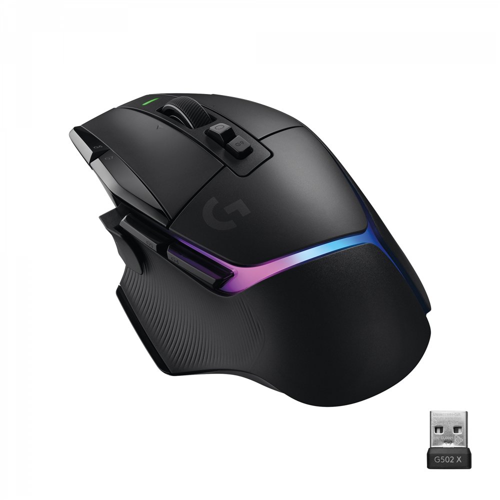 logitech g g502 x plus ratón mano derecha rf inalámbrico í“ptico 25600 dpi
