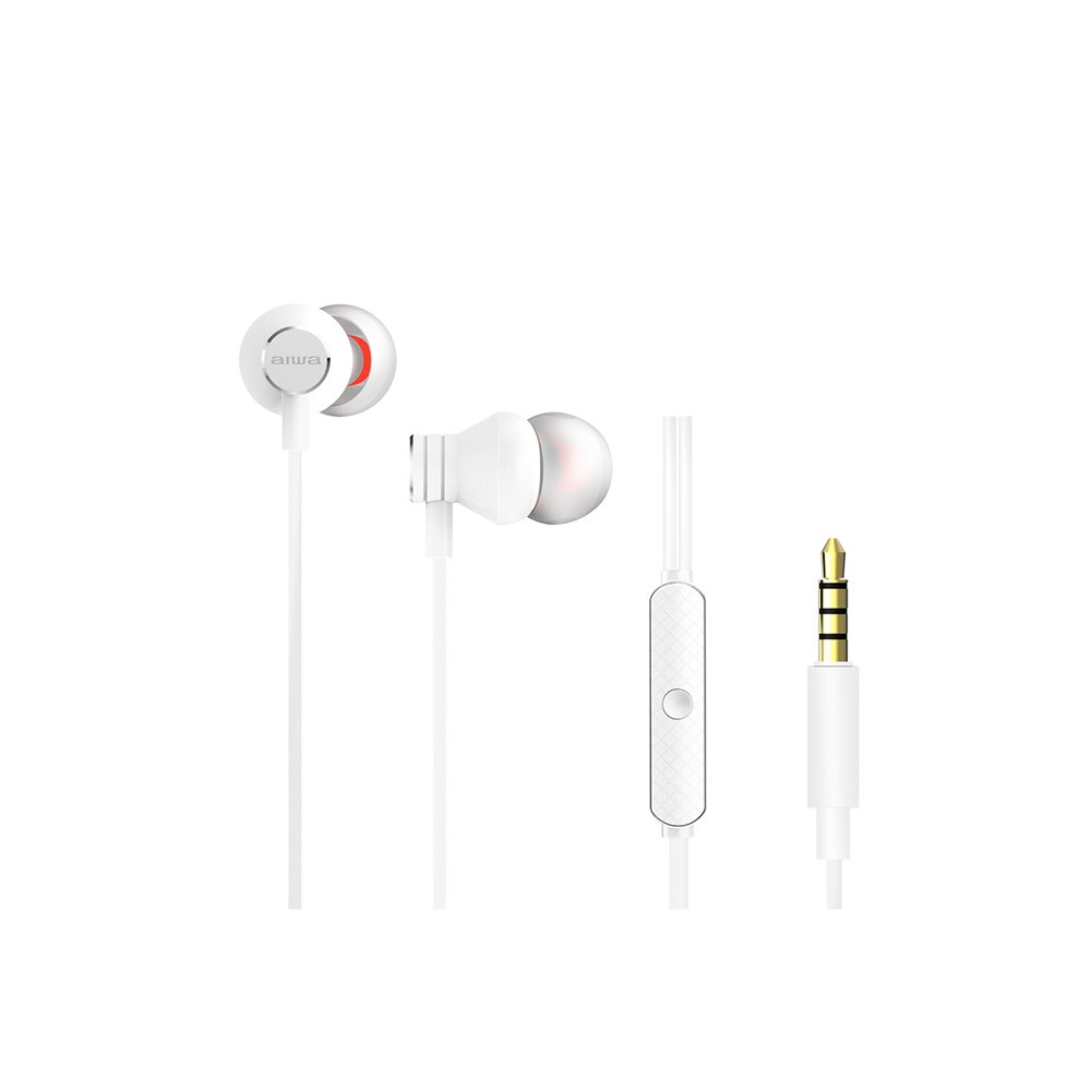aiwa estm-50wt auricular y casco auriculares alámbrico dentro de oí­do llamadas/música blanco
