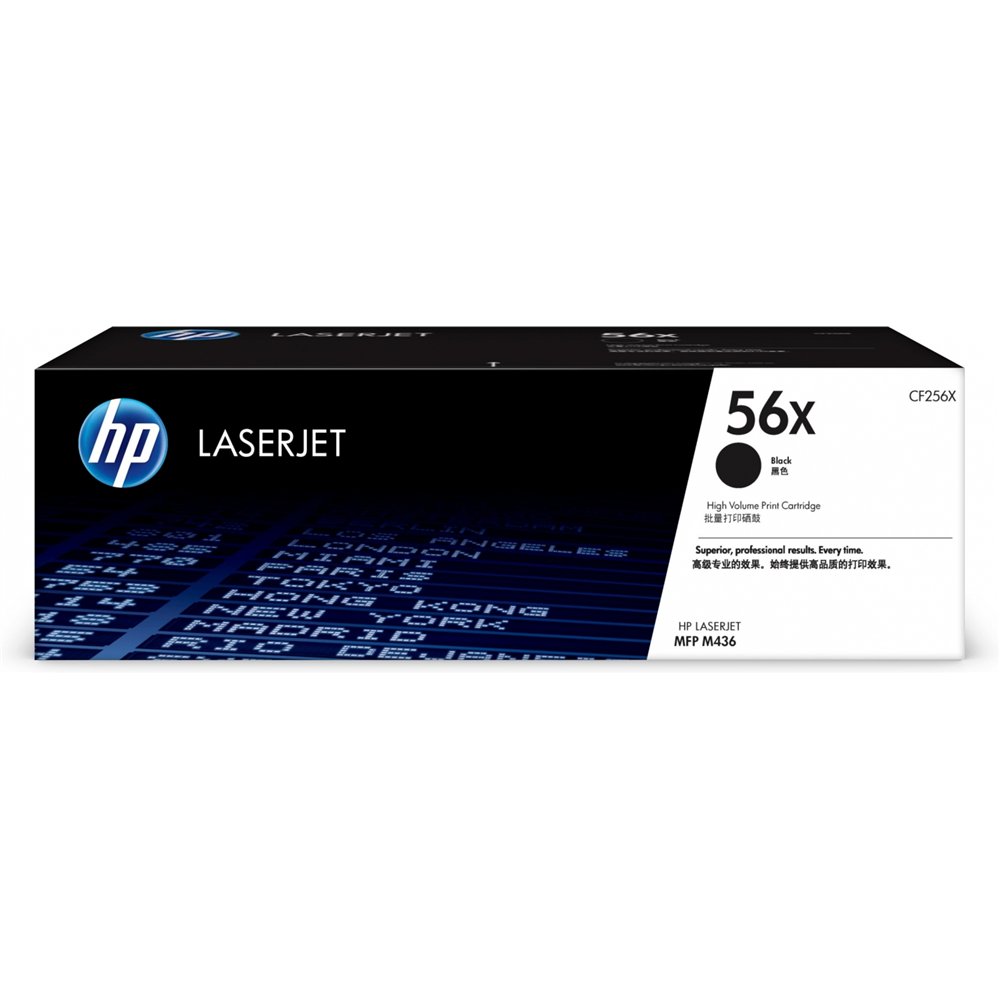 hp cartucho de tóner original laserjet 56x de alto rendimiento negro