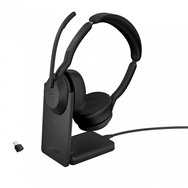 jabra evolve2 55 auriculares inalámbrico y alámbrico diadema oficina/centro de llamadas bluetooth base de carga negro