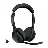 jabra evolve2 55 auriculares inalámbrico diadema oficina/centro de llamadas bluetooth base de carga negro