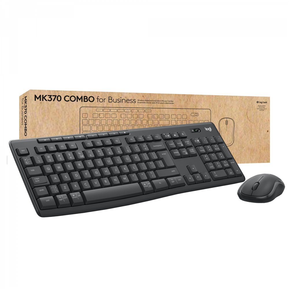 logitech mk370 combo for business teclado ratón incluido rf wireless + bluetooth qwerty internacional de ee.uu. grafito