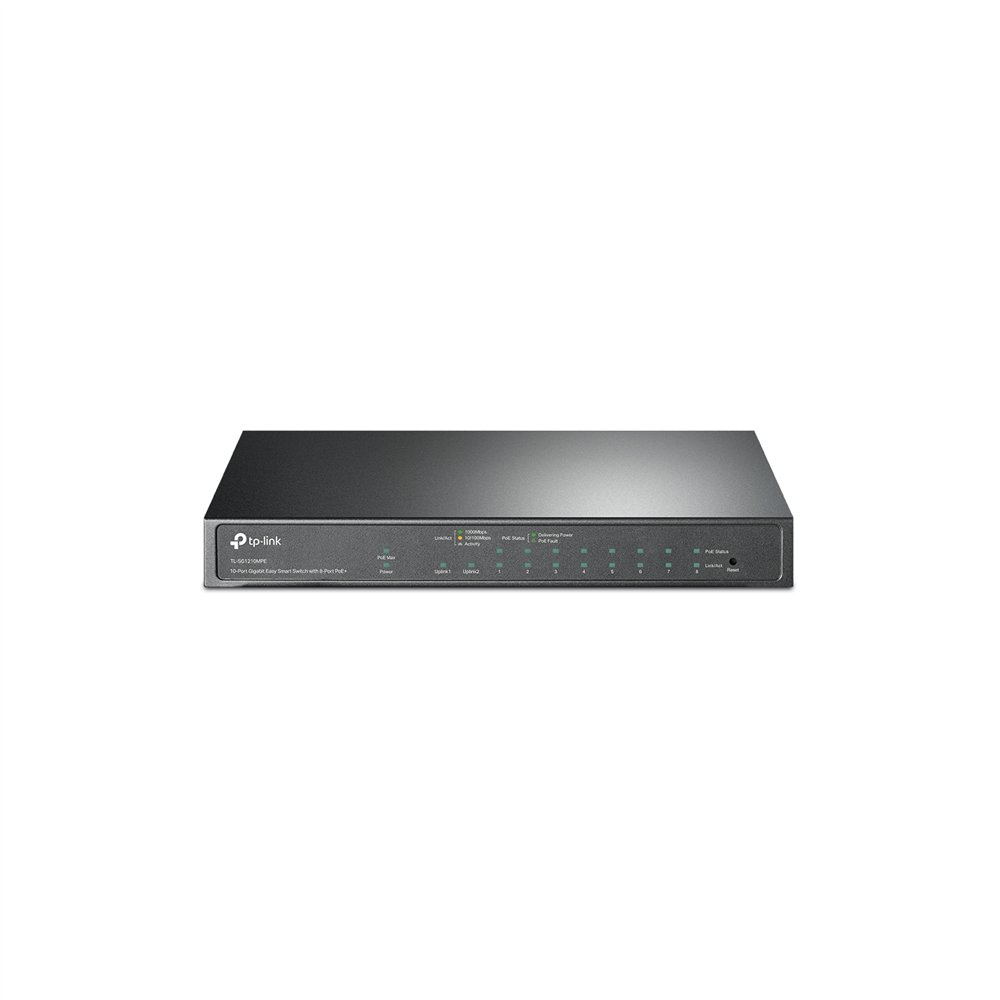 tp-link tl-sg1210mpe switch gestionado l2 gigabit ethernet (10/100/1000) energía sobre ethernet (poe) negro