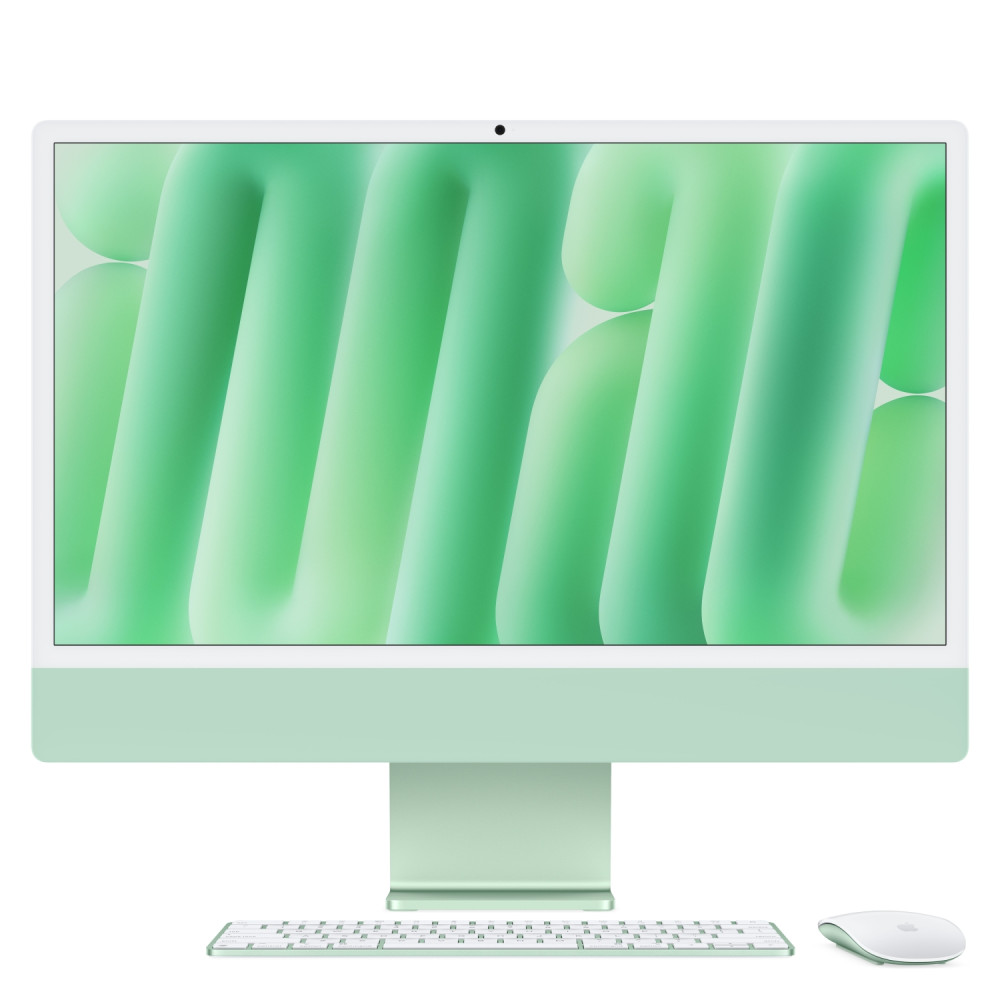 apple imac apple m m4 59,7 cm (23.5") 4480 x 2520 pixeles pc todo en uno 16 gb 256 gb ssd macos sequoia wi-fi 6e (802.11ax) verd