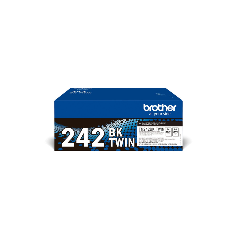 brother tn-242bktwin cartucho de tóner 2 pieza(s) original negro