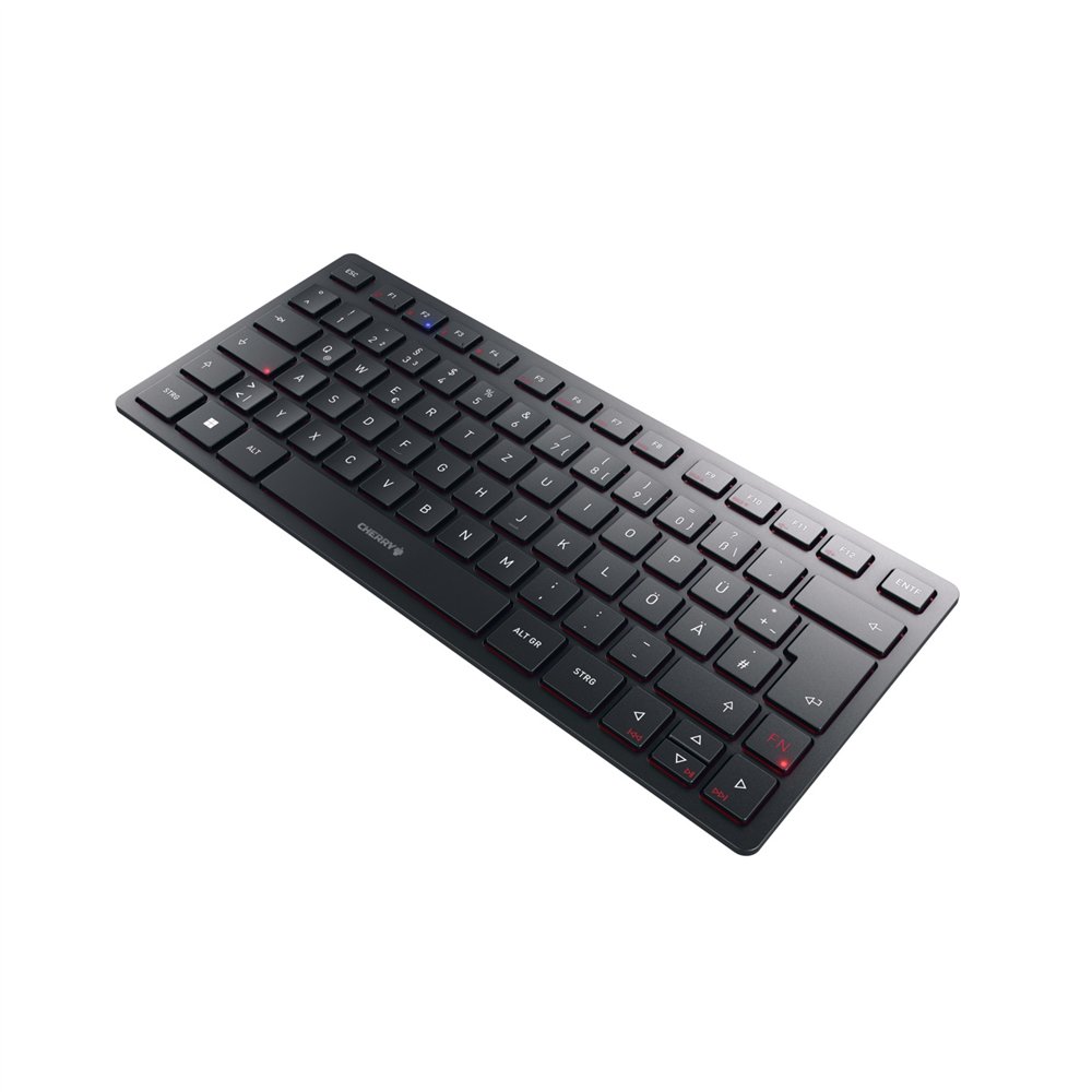 cherry kw 9200 mini teclado universal usb + rf wireless + bluetooth qwertz alemán negro