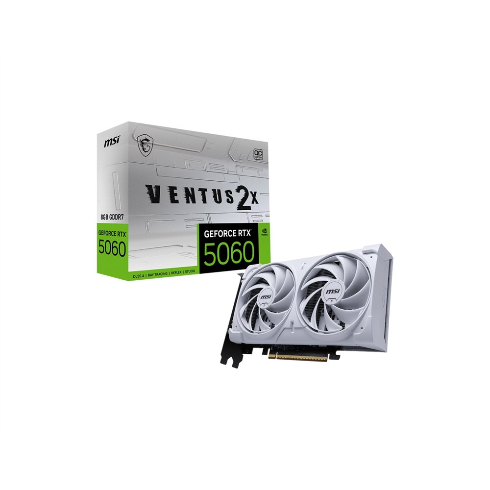 msi geforce rtx 5060 8g ventus 2x oc white nvidia 8 gb gddr7