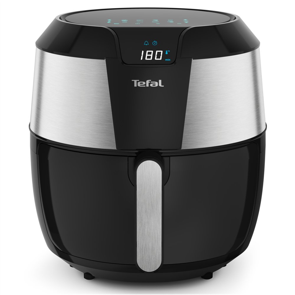 tefal easy fry ey701d sencillo 5,6 l independiente 1850 w freidora de aire caliente negro, acero inoxidable