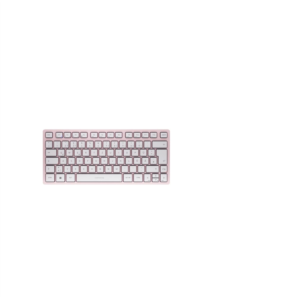 cherry kw 7100 mini bt teclado universal bluetooth qwertz alemán rosa