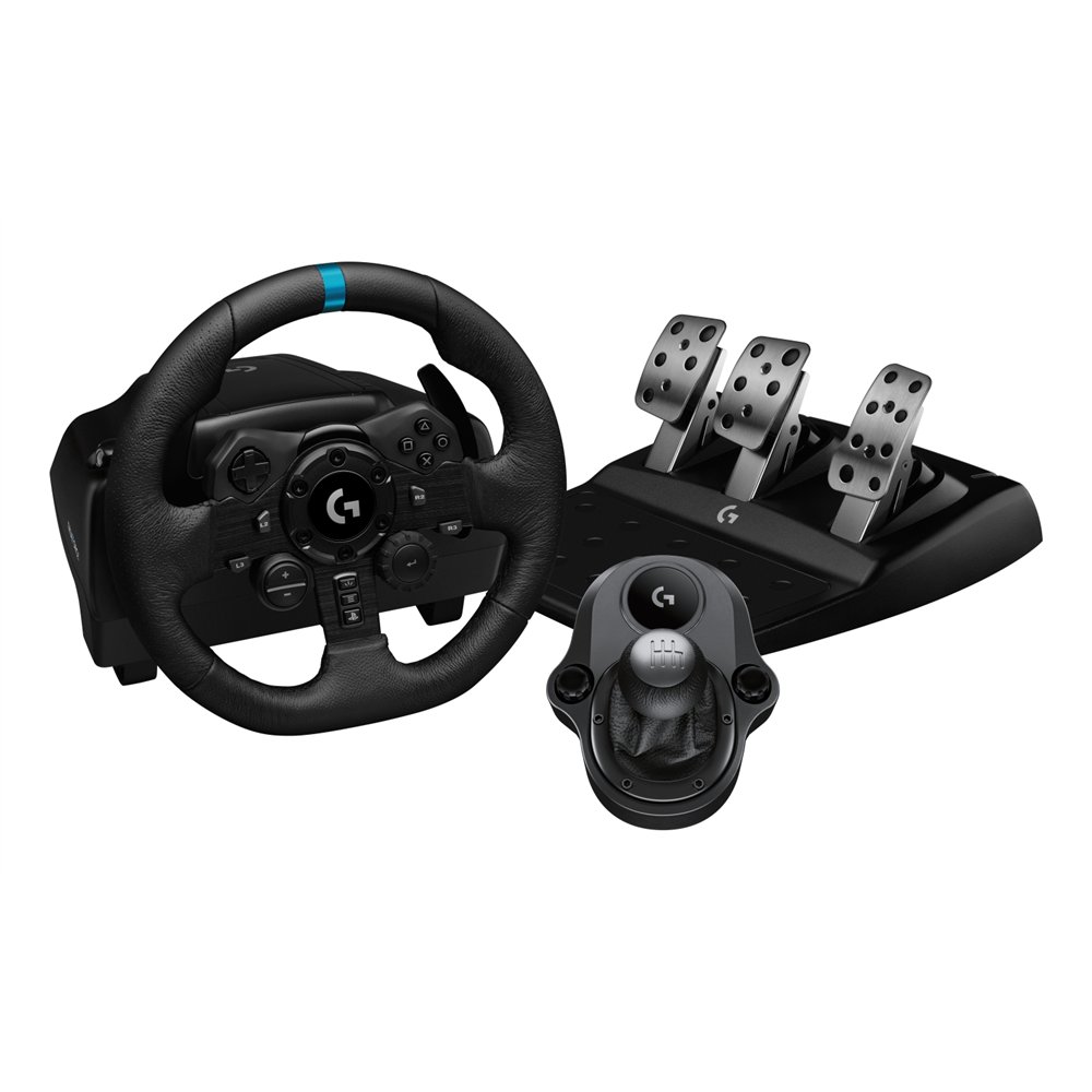 logitech g g923 se negro usb 2.0 volante + pedales + palanca de control pc, playstation 4, playstation 5