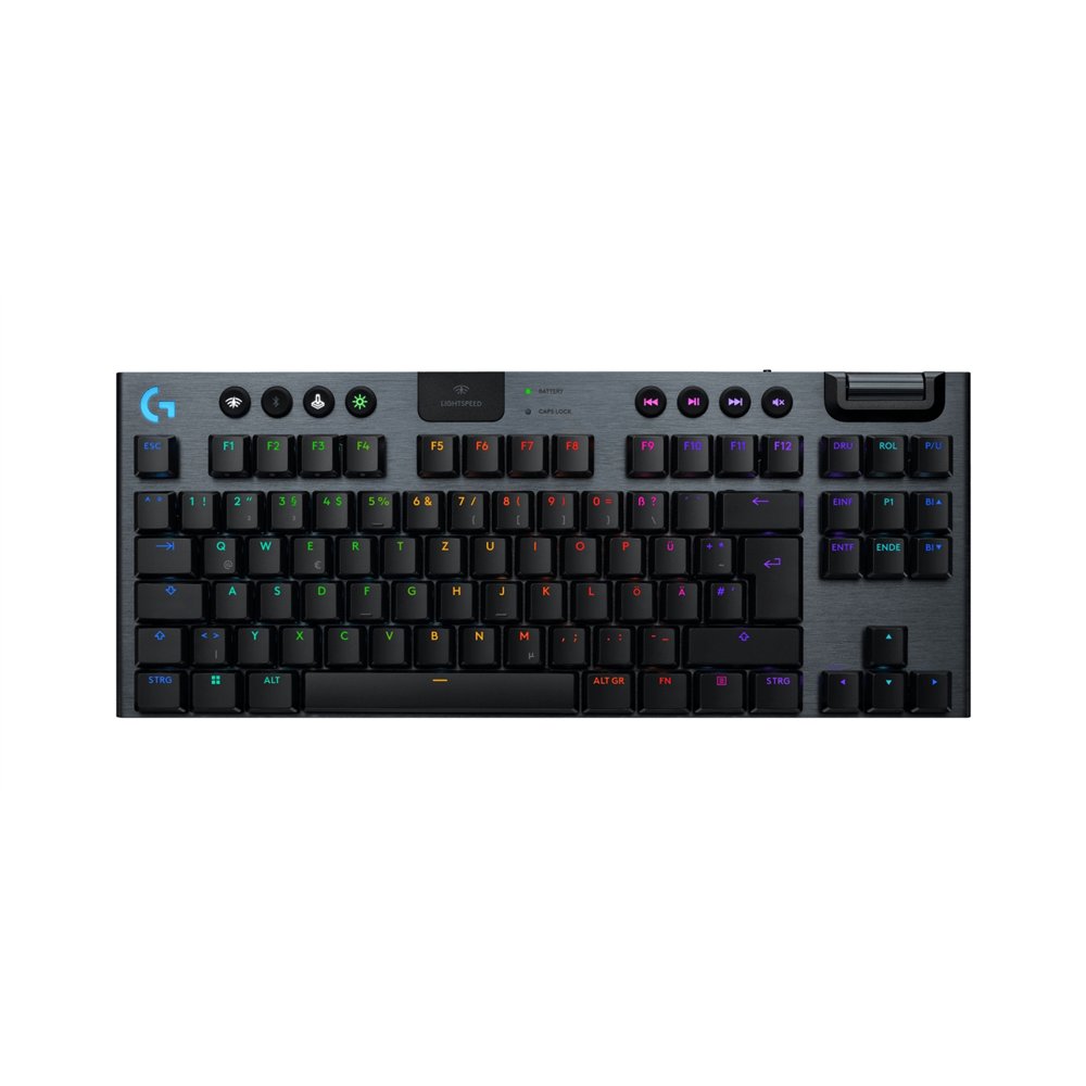 logitech g g915 x lightspeed teclado juego usb + rf wireless + bluetooth qwertz alemán negro