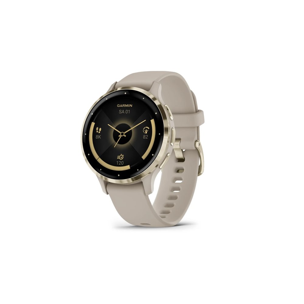 garmin venu 3s 3,05 cm (1.2") amoled 41 mm digital 390 x 390 pixeles pantalla táctil oro, gris wifi gps (satélite)
