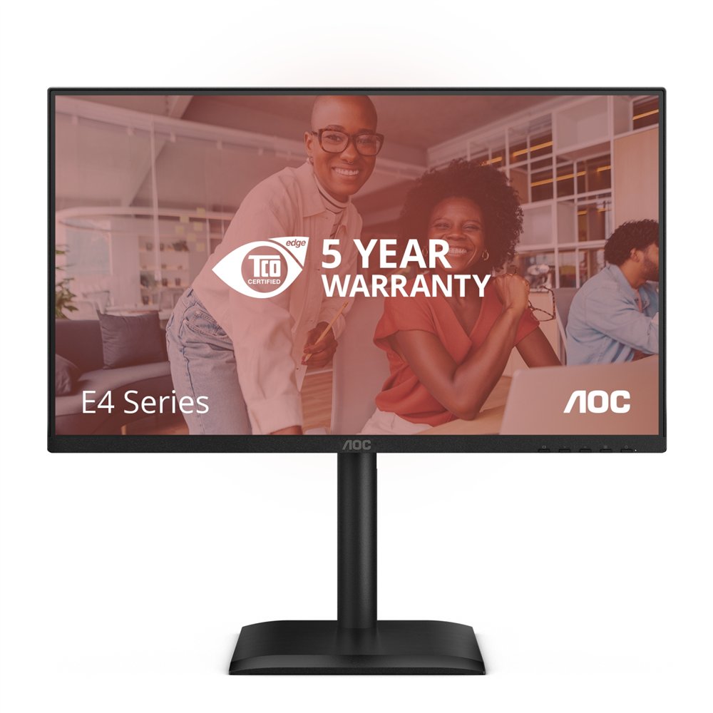 aoc 24e4u pantalla para pc 60,5 cm (23.8") 1920 x 1080 pixeles full hd led negro