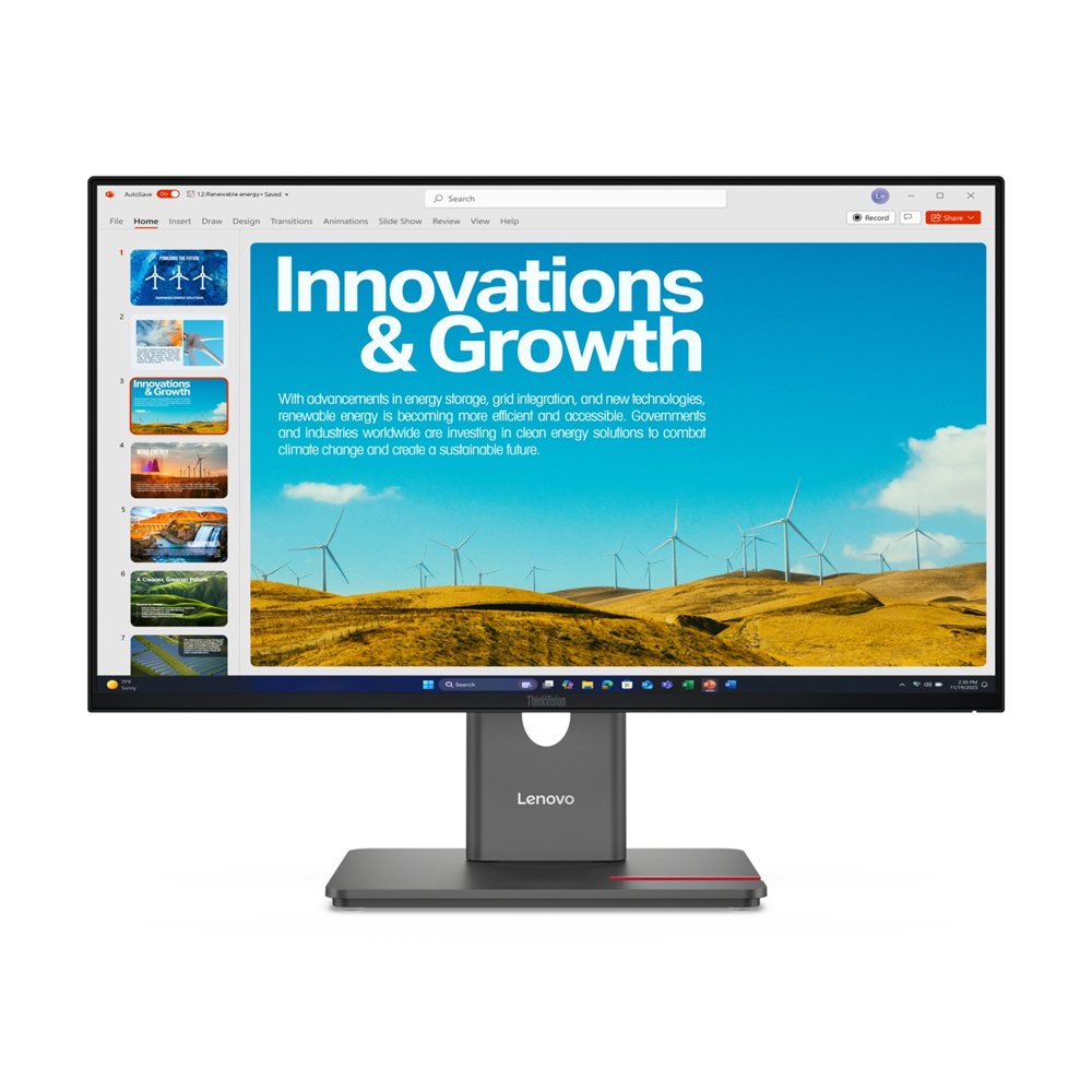lenovo thinkvision p24qd-40 led display 60,5 cm (23.8") 2560 x 1440 pixeles quad hd lcd negro